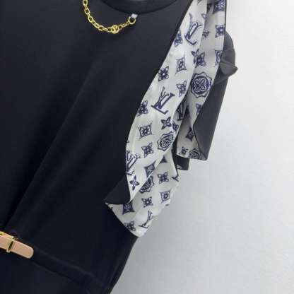 LU25SS Irregular Ruffle Dress