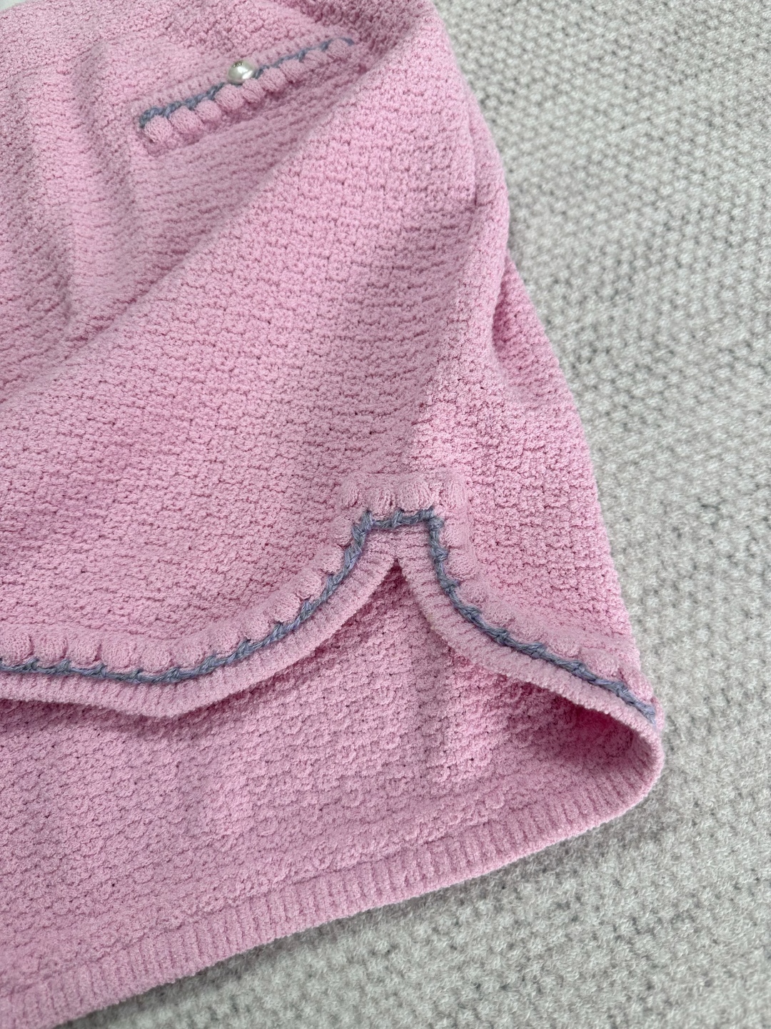 CHANE25SS Woven Trim Half Skirt