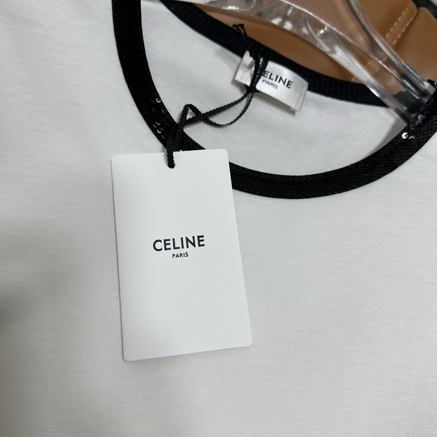 CHANE25SS Colorblocked Round Neck Logo Embroidery Slim Fit Short Sleeve T-Shirt