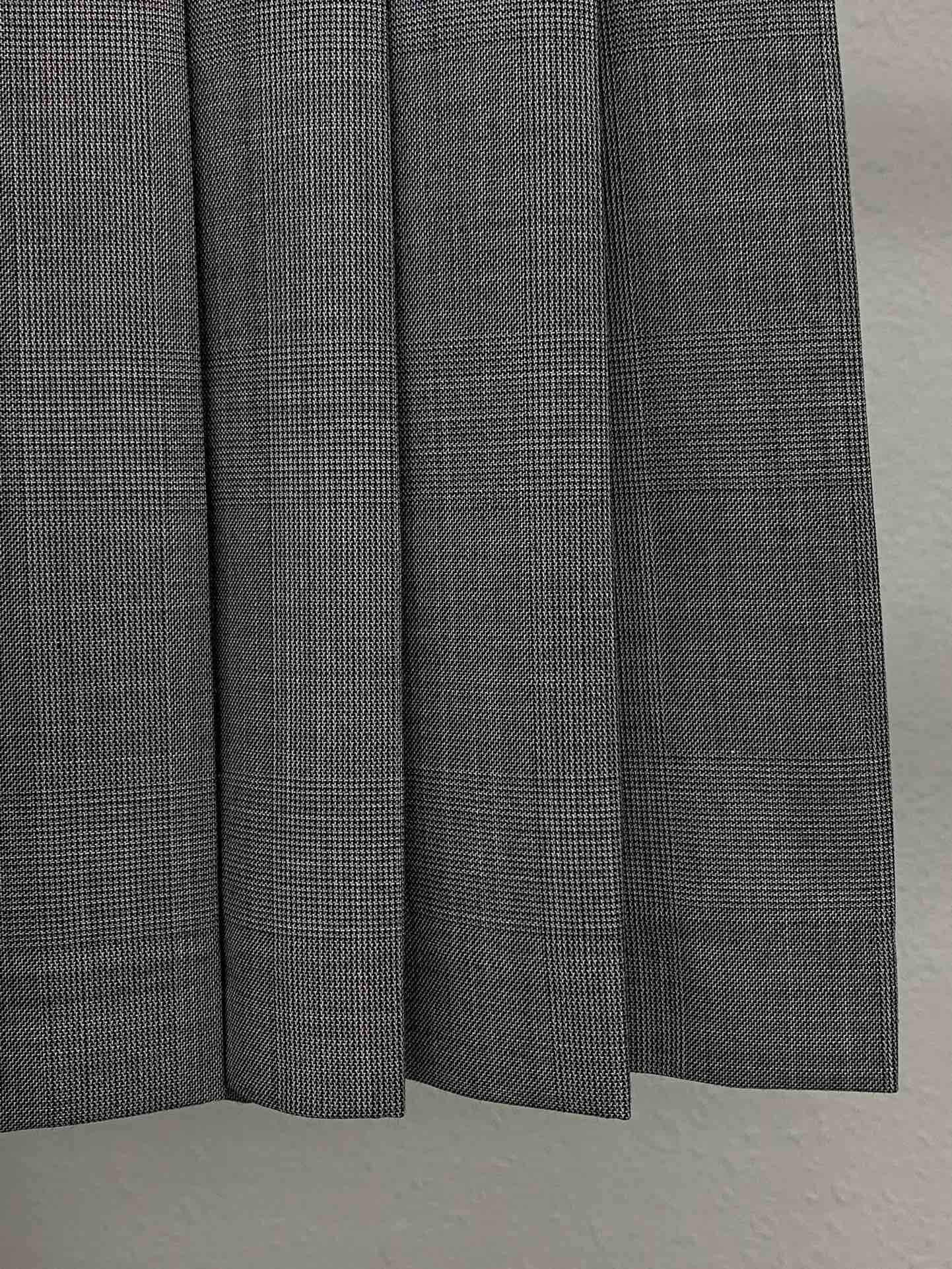 MIU Threaded Woven Letter Logo High Waisted Pleated Skirt