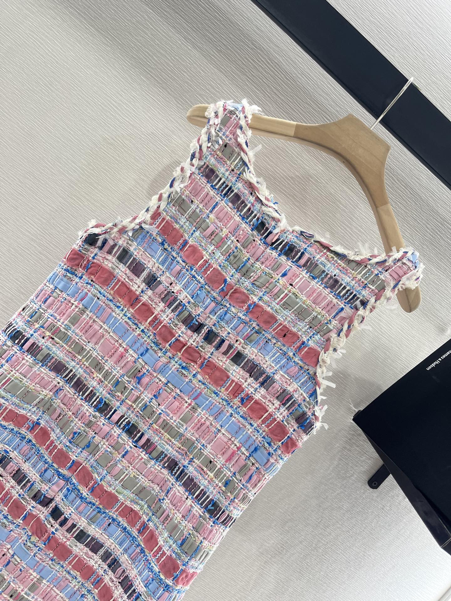 CHANE25SS Colorful Woven Vest Skirt