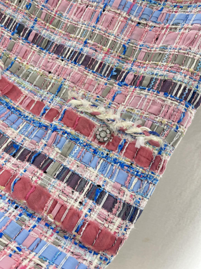 CHANE25SS Colorful Woven Vest Skirt