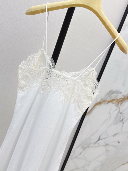 MIU25SS Lace Splicing Vest Dress