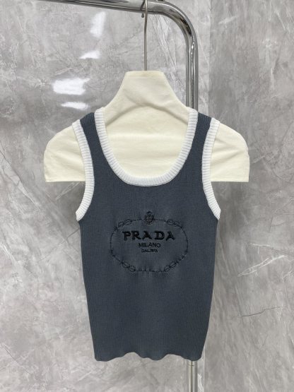 PRAD25SS Embroidered Threaded Wrap Vest