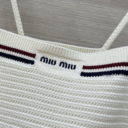 MIU25SS striped jersey camisole tank top