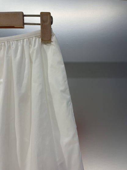 MIU25SS Printed Colorblocked Cotton Half Skirt