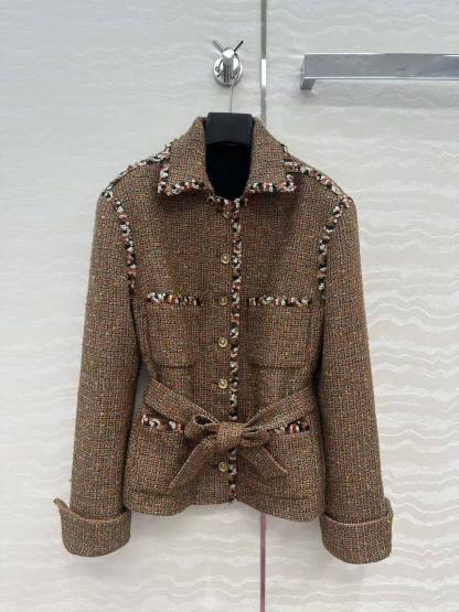 CC 25SS Vintage lace up tweed jacket