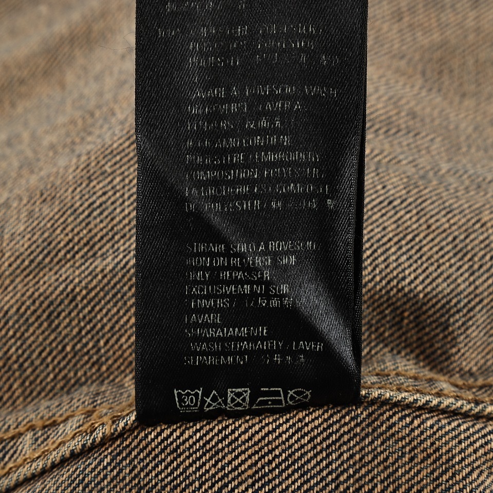 BA Bit Double Coin Graffiti Print Denim Jacket