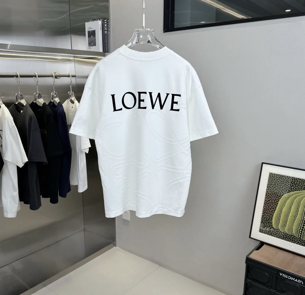 LEW Embroidered large logo T-shirt on the back
