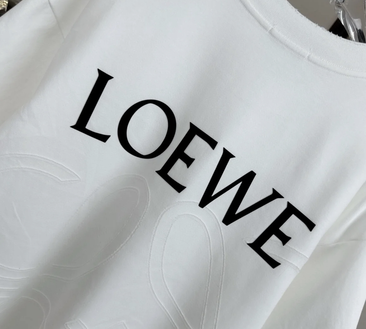 LEW Embroidered large logo T-shirt on the back