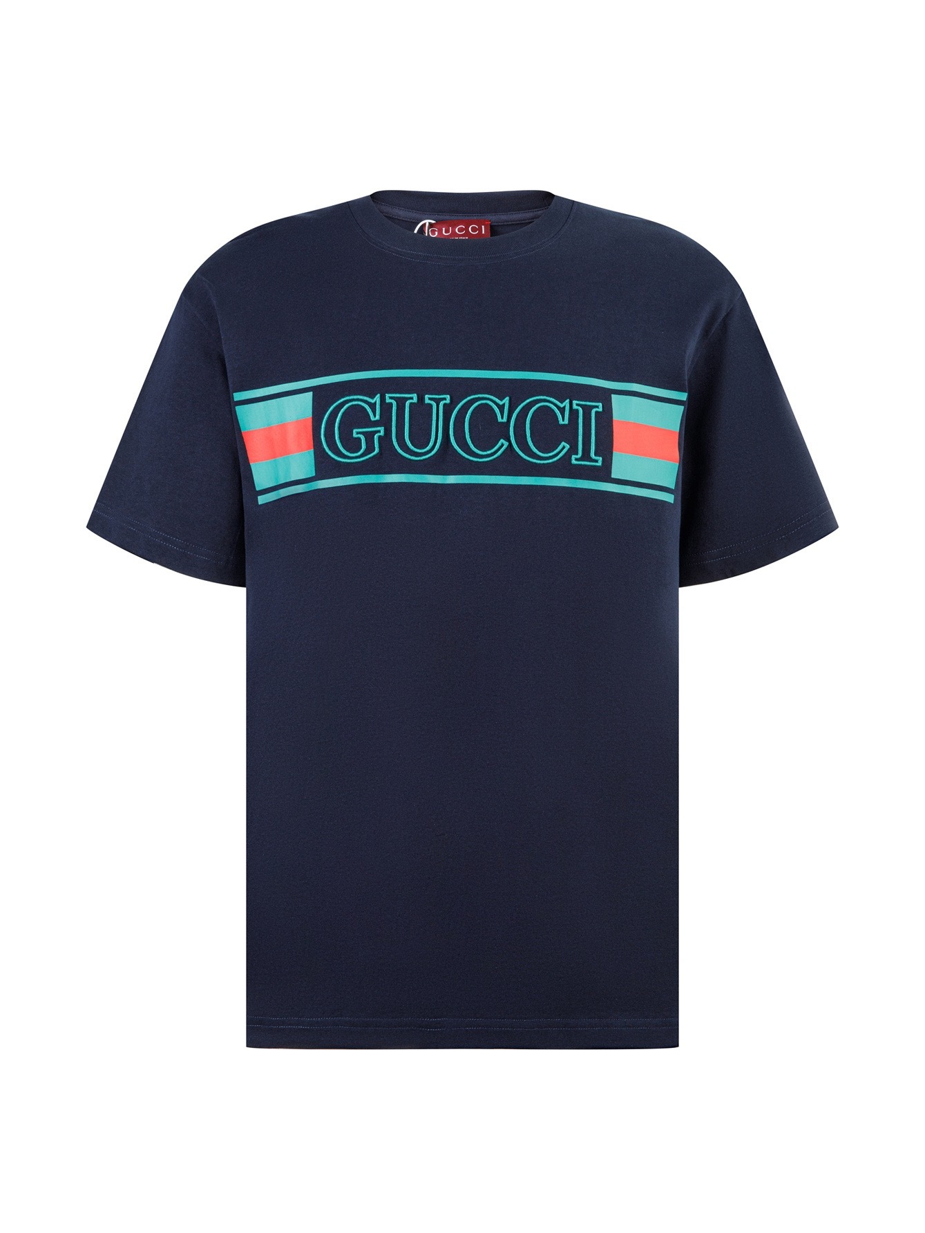 GG Color blocking printed logo short sleeved T-shirt