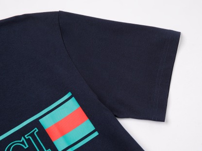 GG Color blocking printed logo short sleeved T-shirt