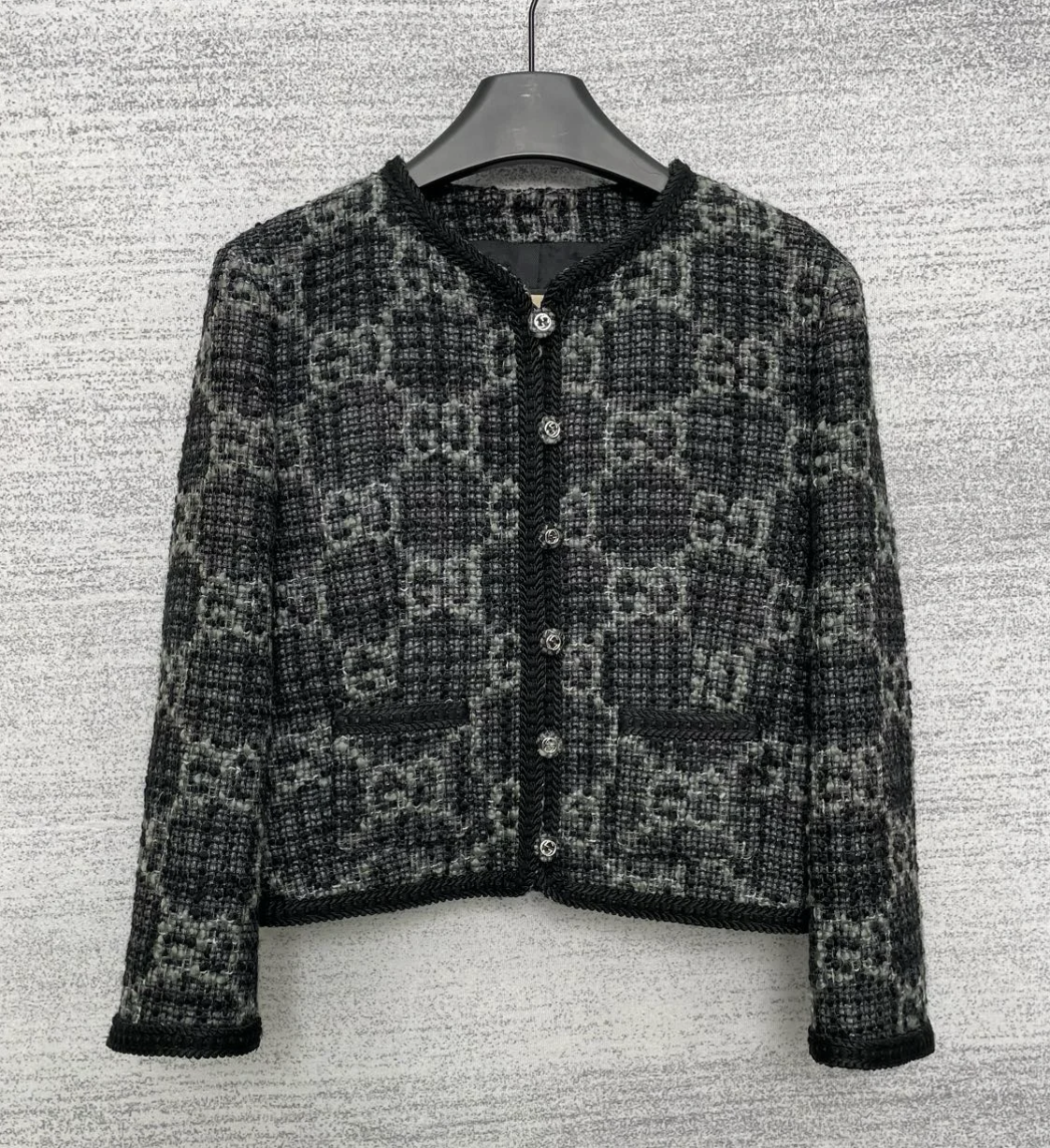 GG Embroidered woolen top