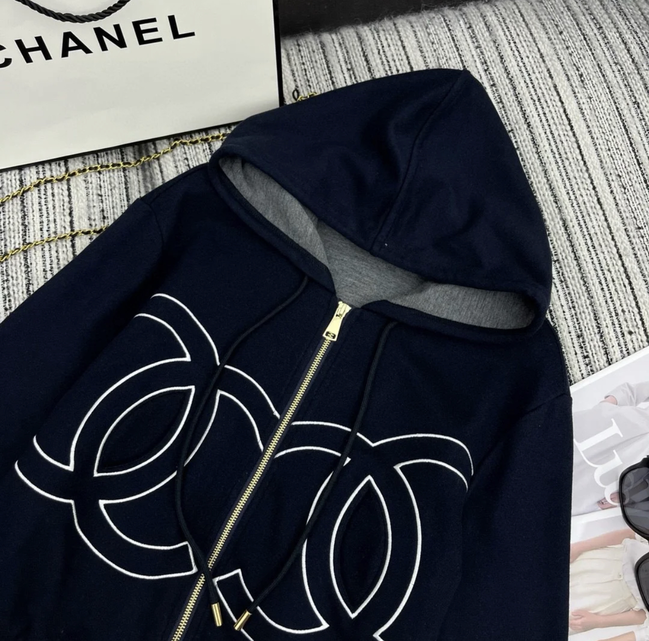 XX Big LOGO Three Color Hooded Sports Set