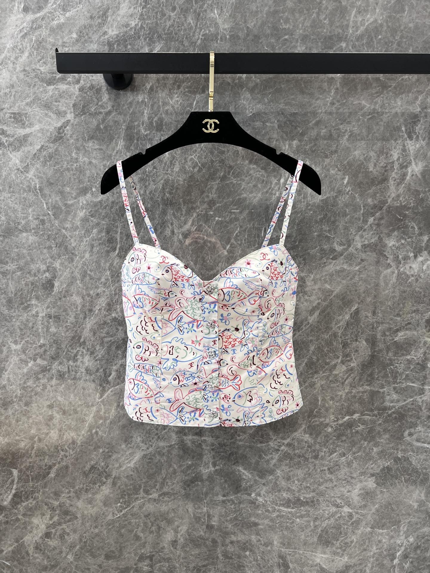 XX Full printed graffiti camisole
