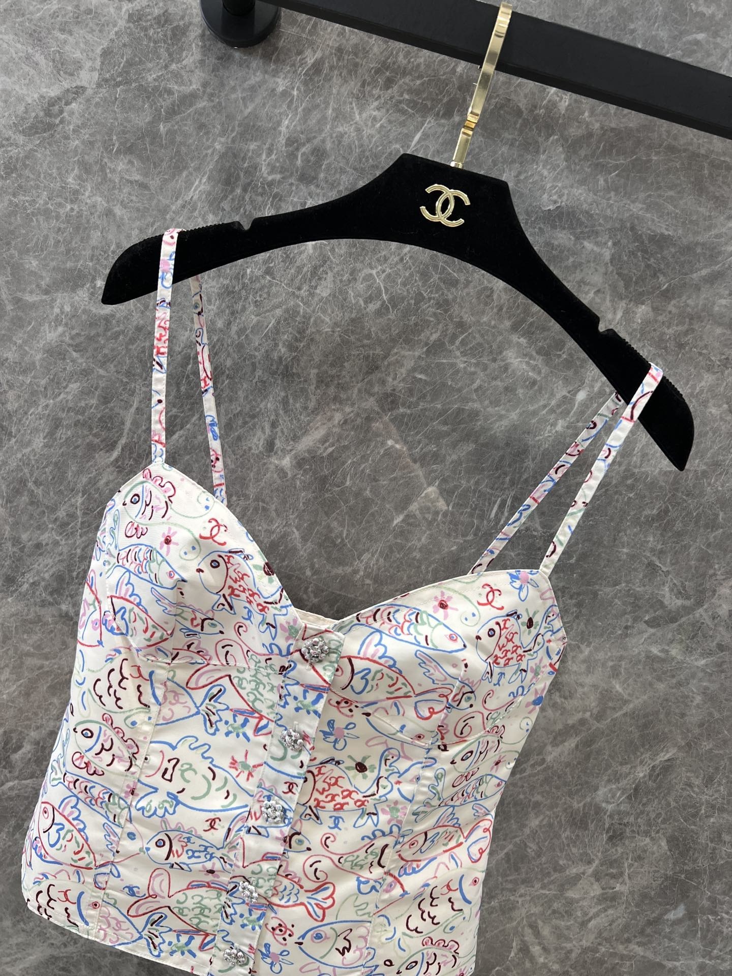 XX Full printed graffiti camisole