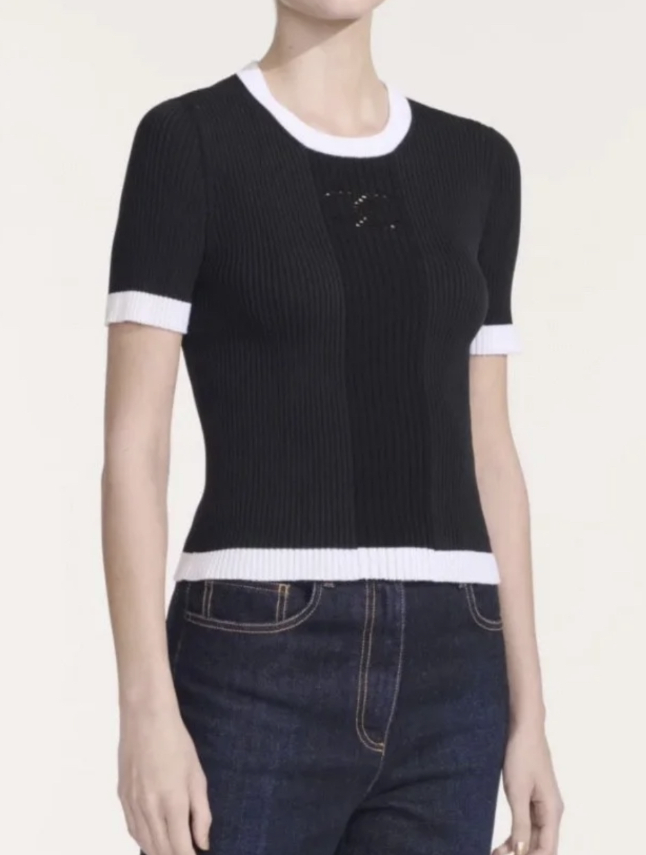 XX Hollow knit short sleeves