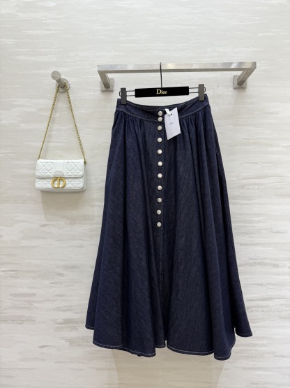 DIA 2025SS Full print denim half skirt