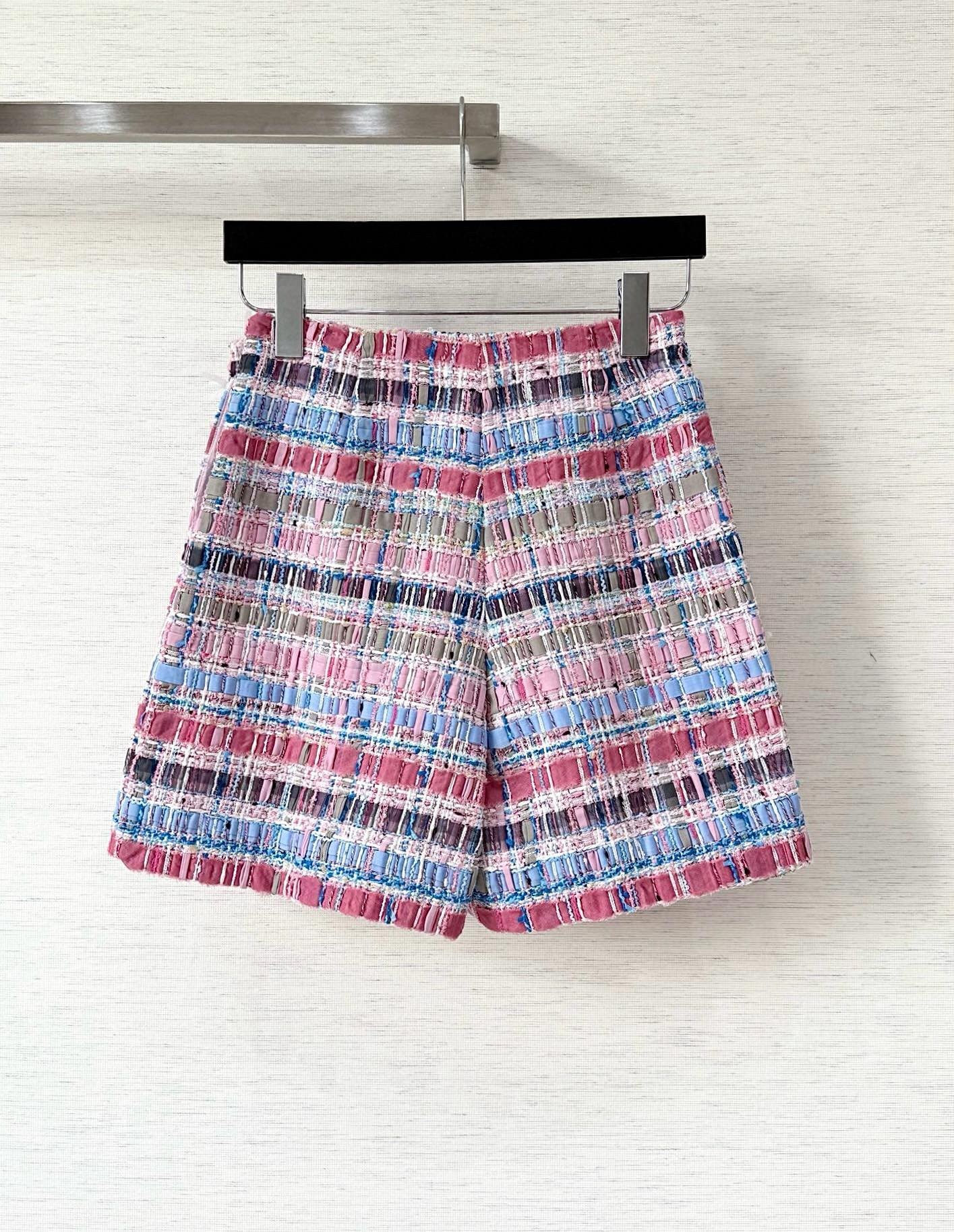 CC 25SS Colorful woven short skirt pants