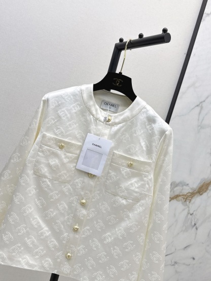 CC 25SS White embossed jacket with dark patterns