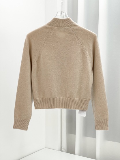 MM Knitted baseball zipper cardigan