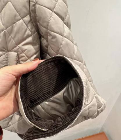 LEW 25SS Corduroy Collar Diamond-Quilted Cotton Jacket