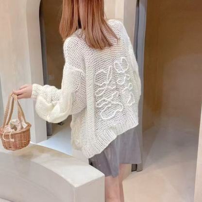 LEW Hollow-out knitted cardigan