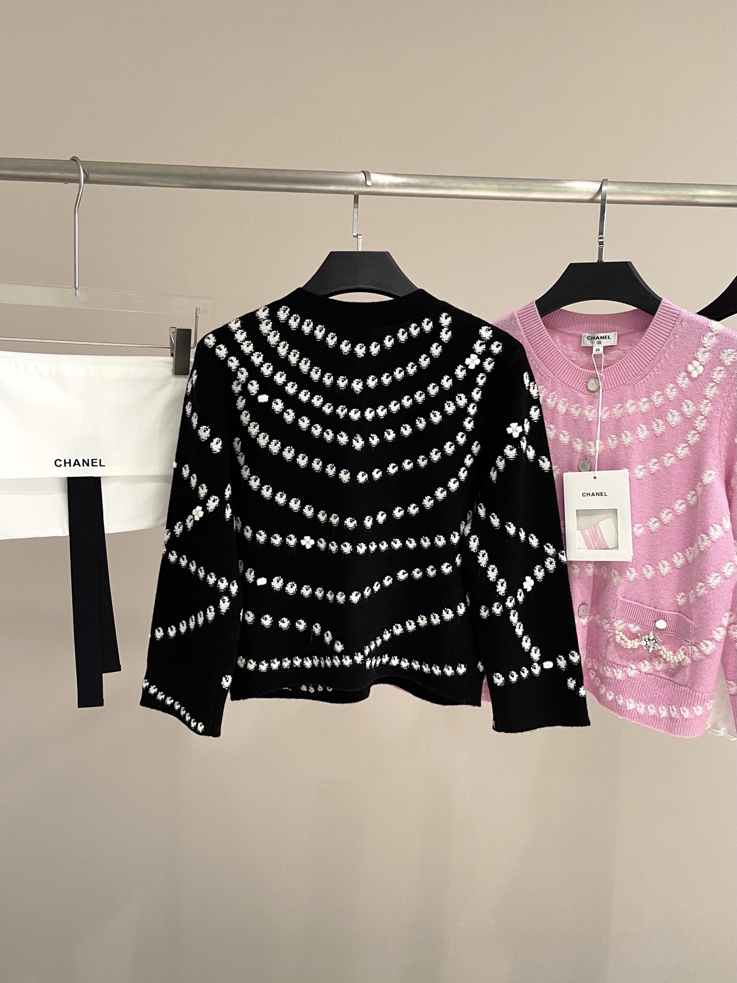 CC 25SS Pearl knitted cardigan