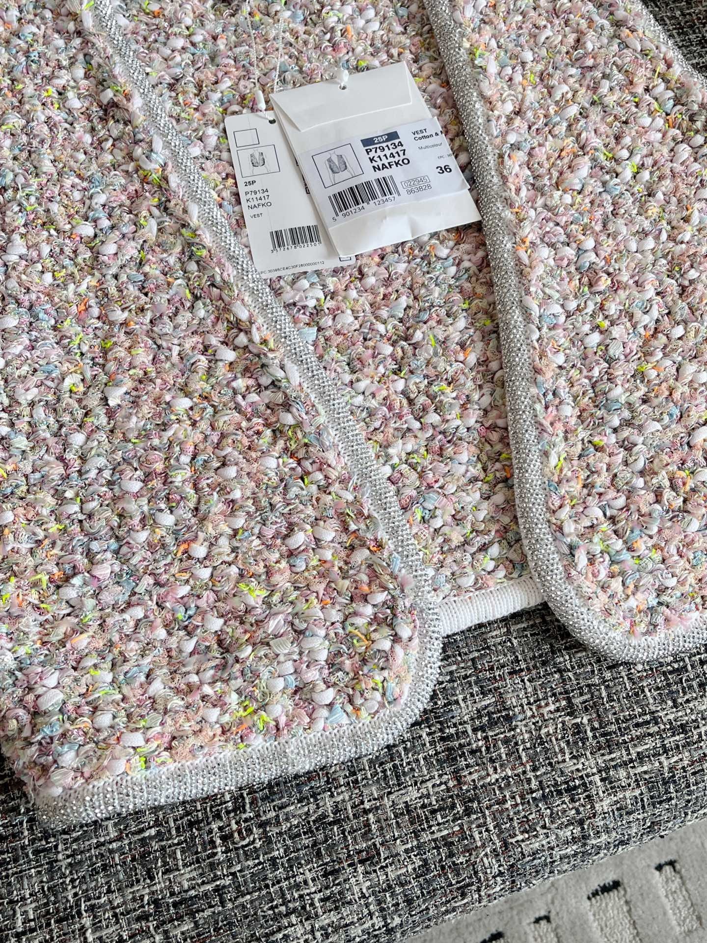 CC 25SS Woven rhinestone wrapped skirt