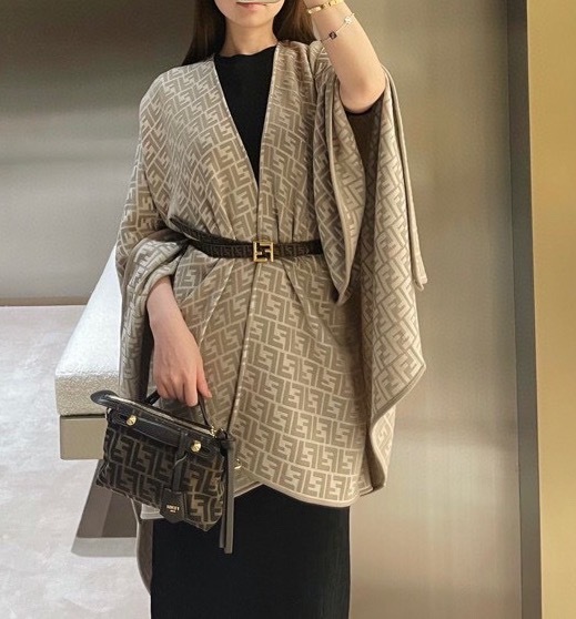 FEN 25SS Full printed tricolor shawl