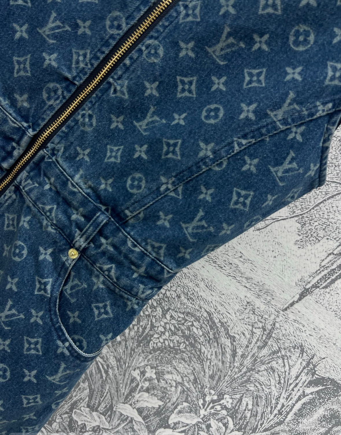 1V 25SS Old Fashioned Denim Zipper Dress