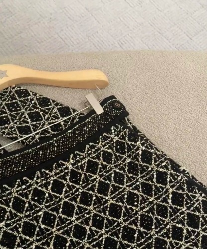 DIO Vintage Rough Rattan Plaid Half-Body Skirt