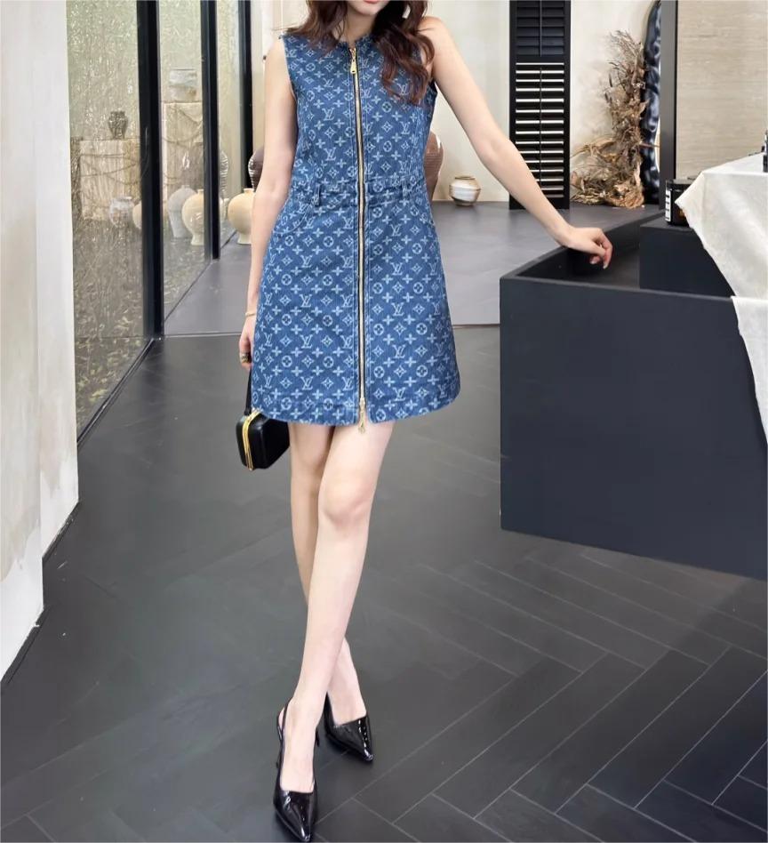 LOUIS VUIT25SS Classic Denim Dress