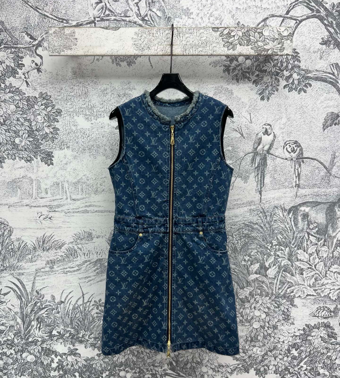 1V 25SS Old Fashioned Denim Zipper Dress
