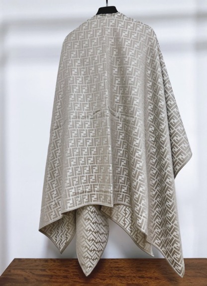 FEN 25SS Full printed tricolor shawl