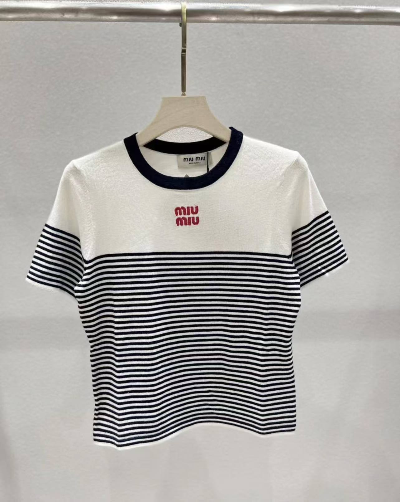 MM 25SS Striped short sleeved T-shirt
