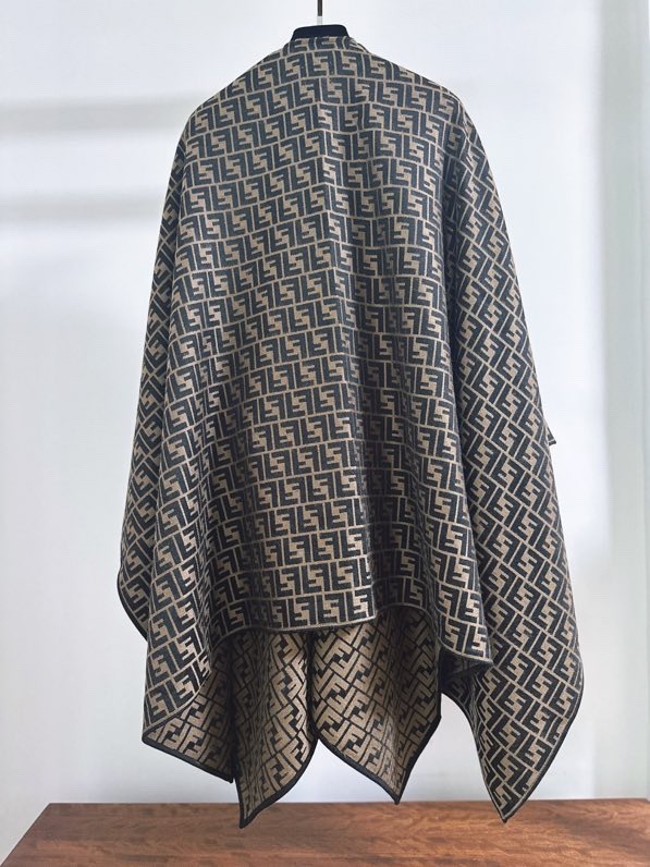 FEN 25SS Full printed tricolor shawl