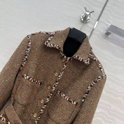 CC 25SS Vintage lace up tweed jacket