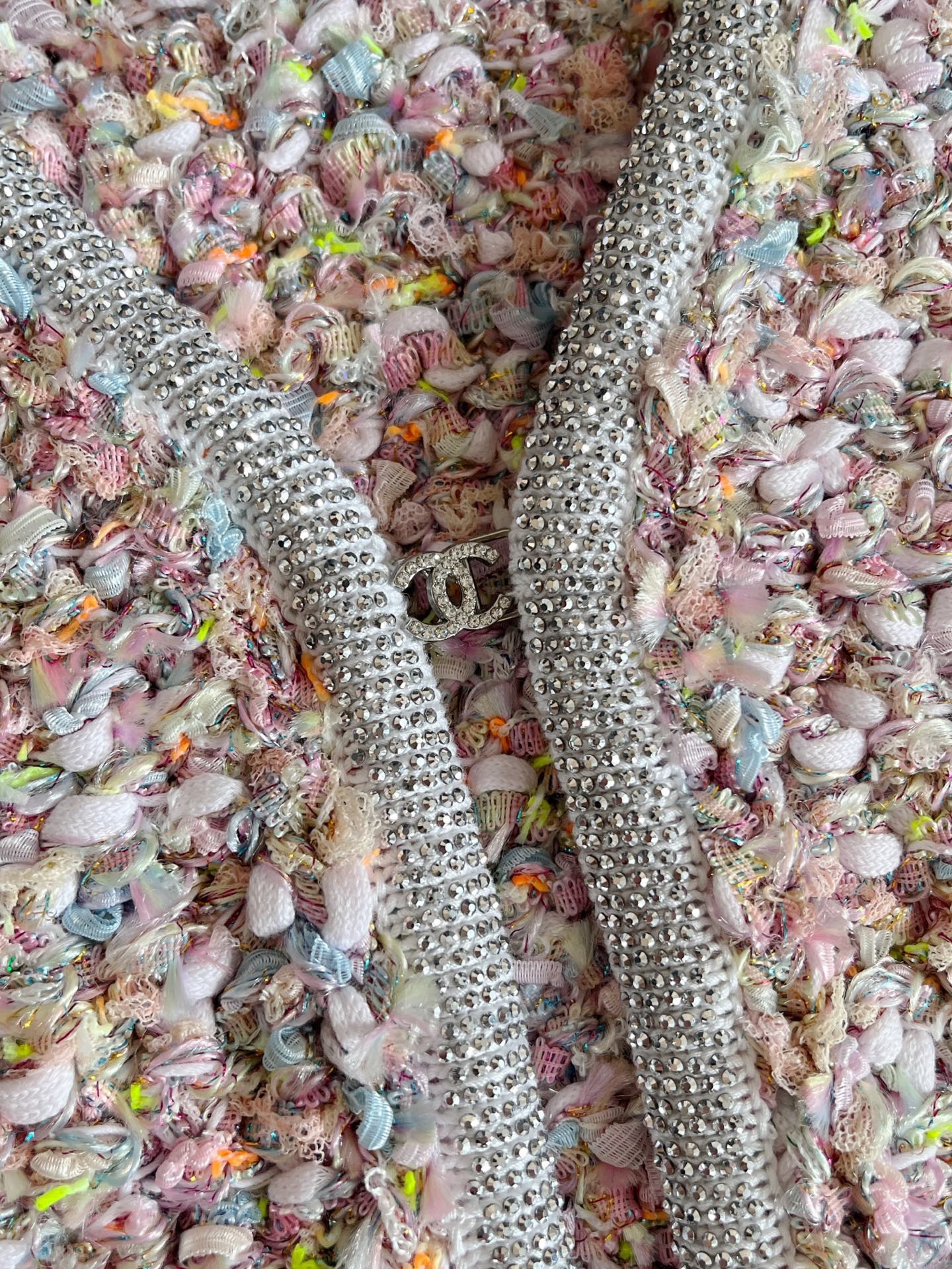 CC 25SS Woven rhinestone wrapped jacket