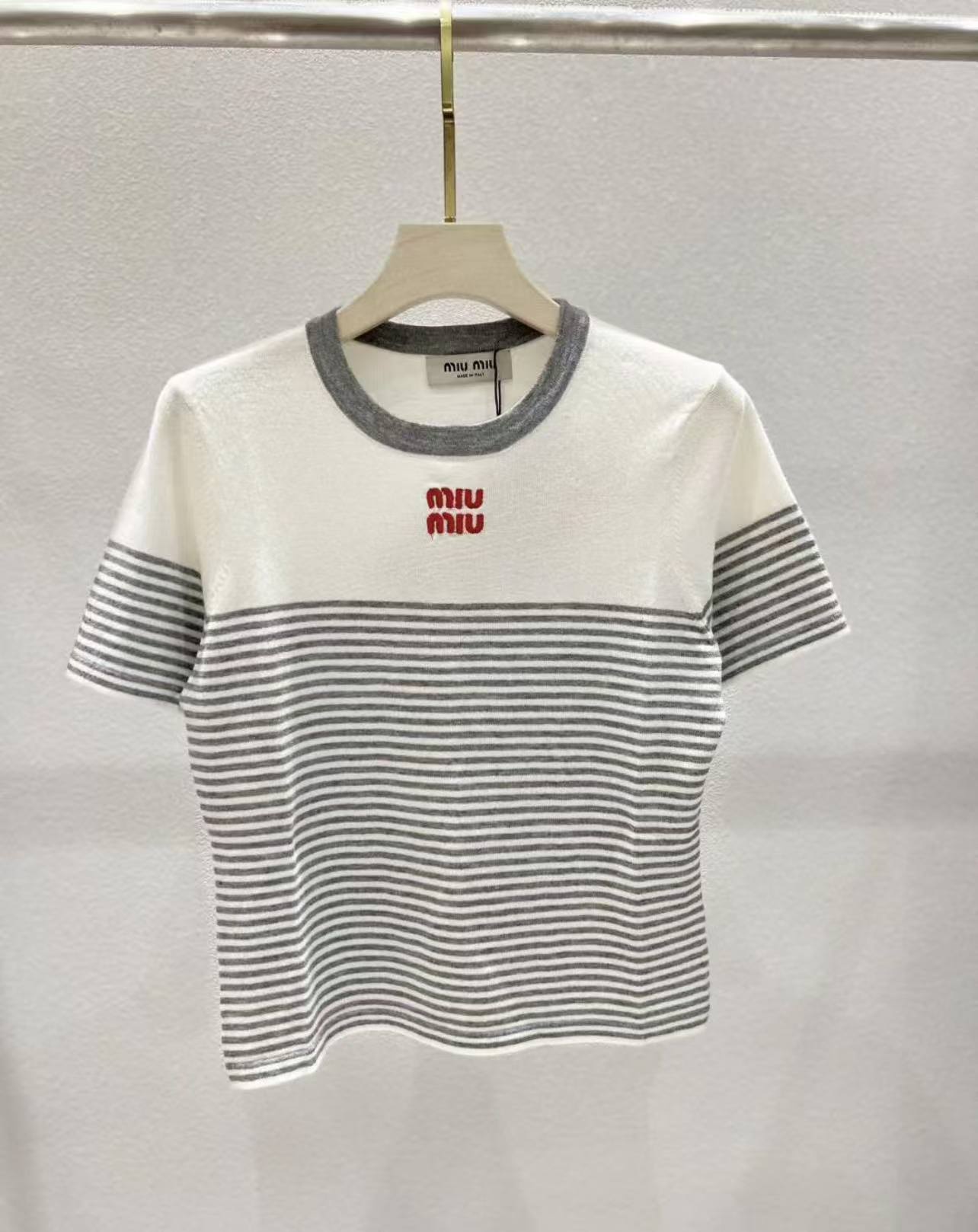 MM 25SS Striped short sleeved T-shirt