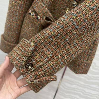 CC 25SS Vintage lace up tweed jacket