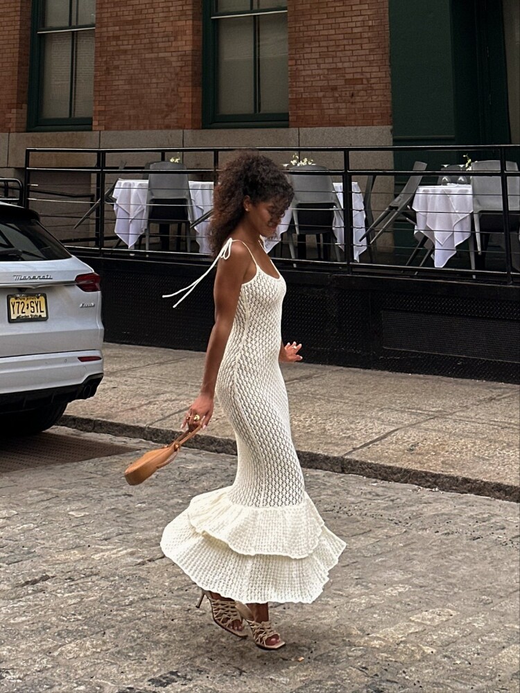Effortless Dreamy Boho Crochet Maxi Gown