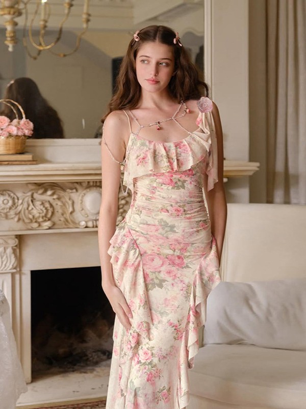 Dreamy Ruffle Mesh Summer Gown