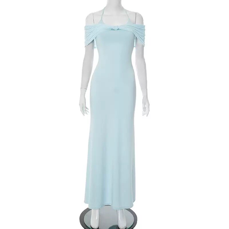 Effortless Dreamy Ruched Mesh Gown