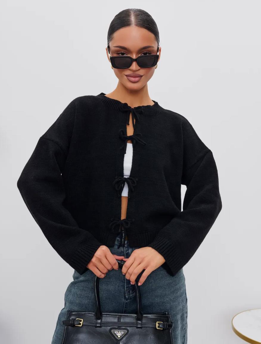 Belted Open Front Cardigan Sweater