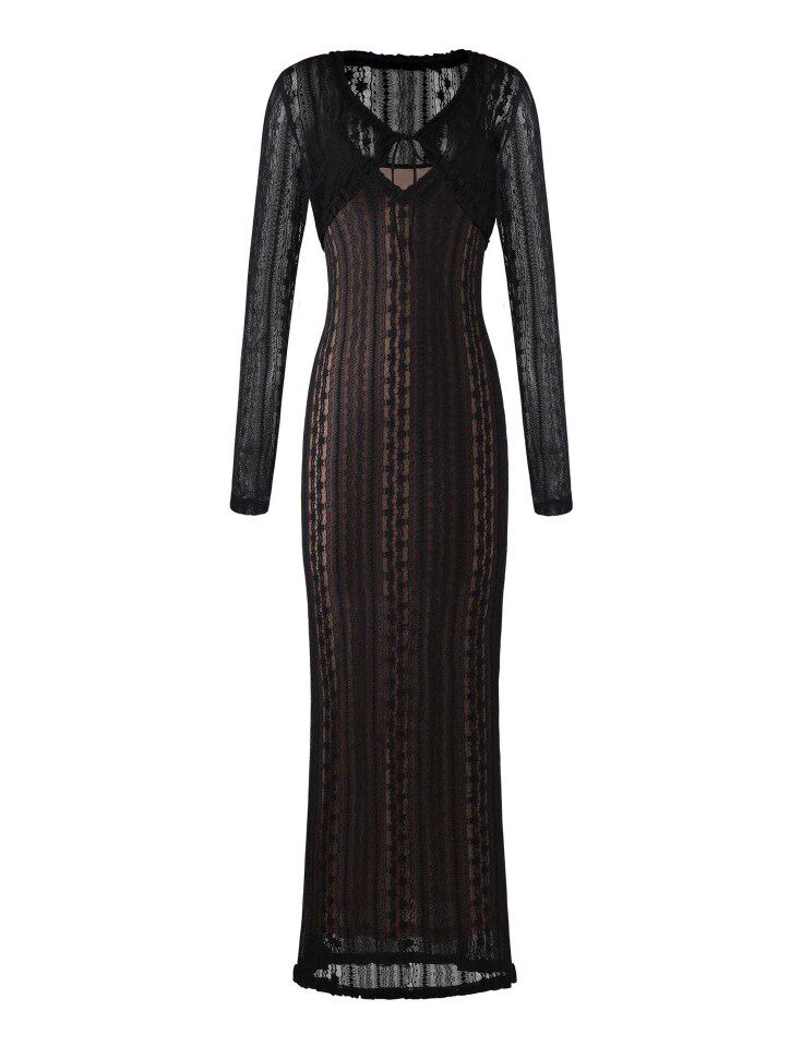 Dreamy Boho-Chic Crochet Maxi Gown