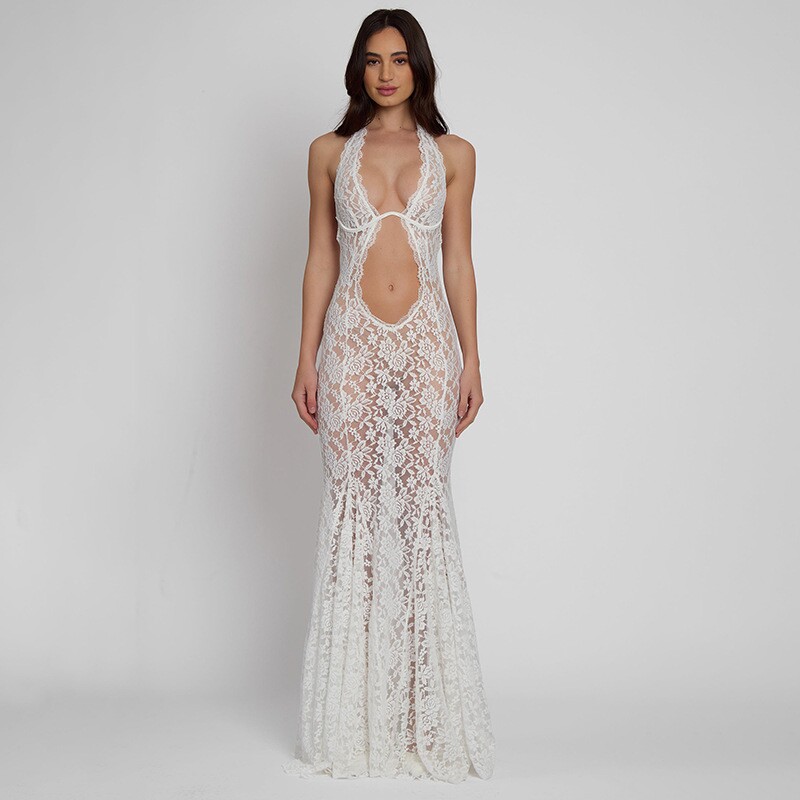 Effortless Hot Girl Summer Lace Gown