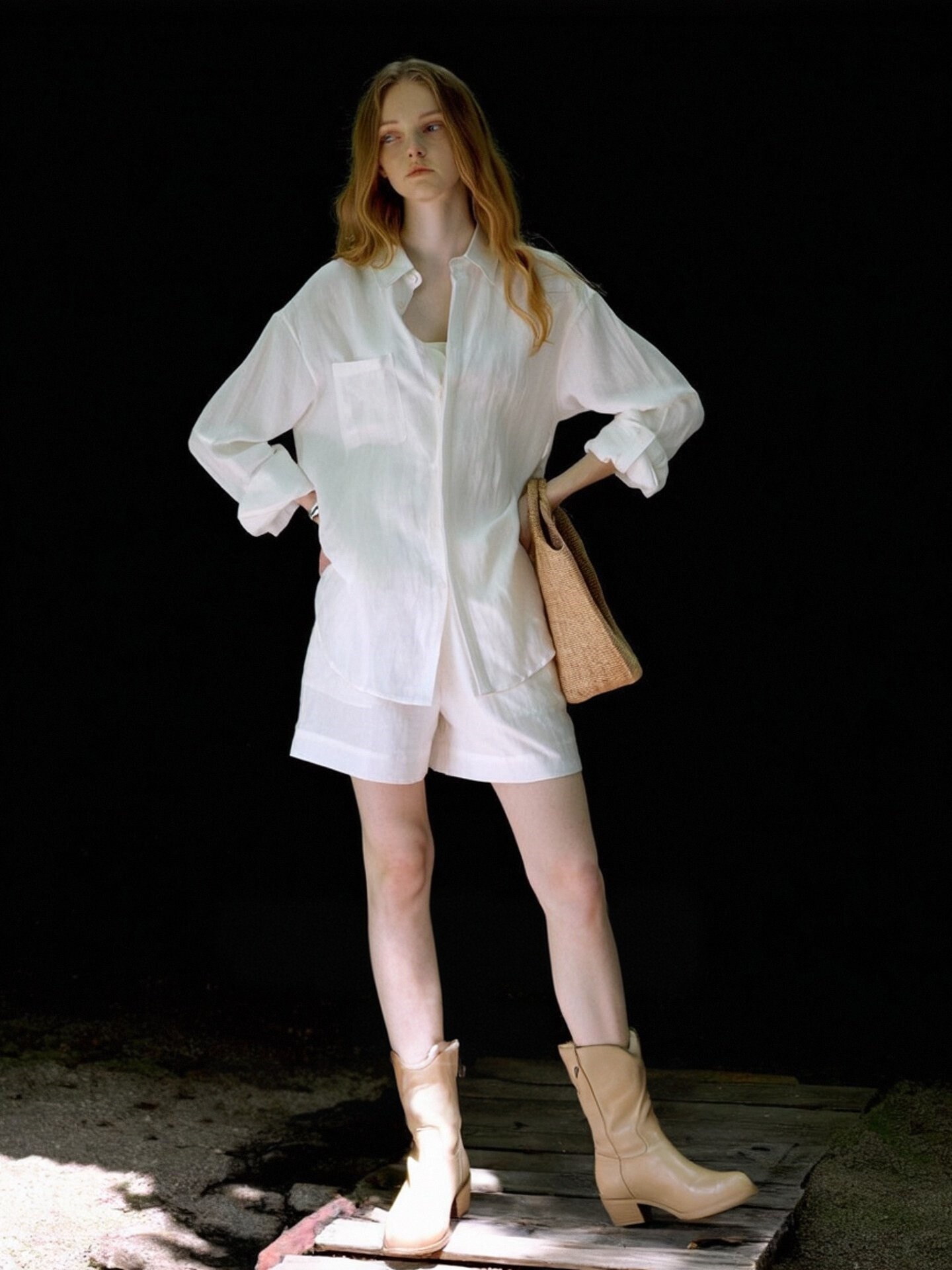 Women's 2-Piece Linen Set - Effortless Resort Aesthetic
