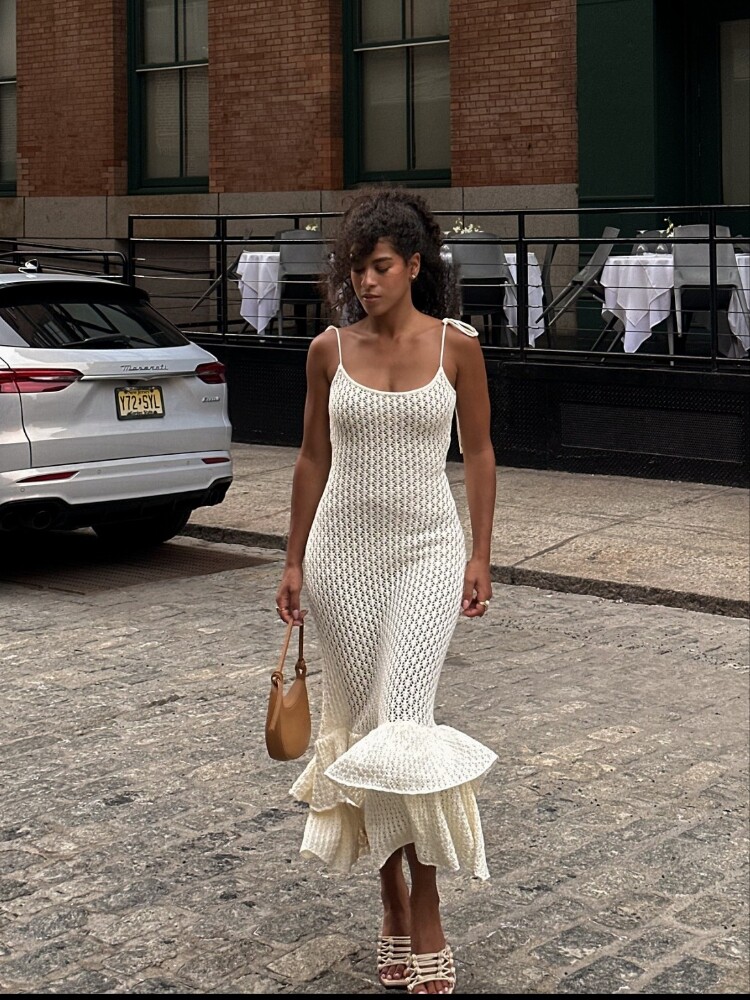 Effortless Dreamy Boho Crochet Maxi Gown