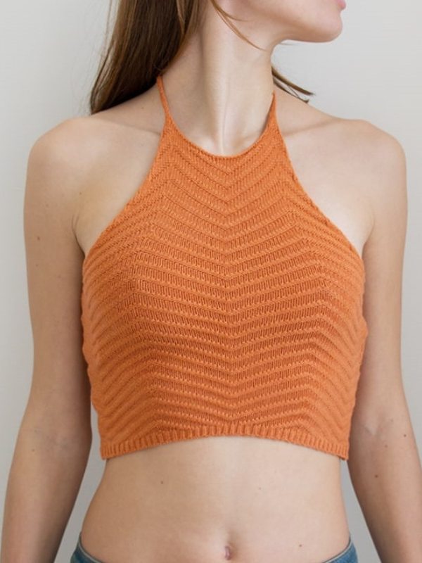Minimalist Boho Figure-Hugging Crop Tank